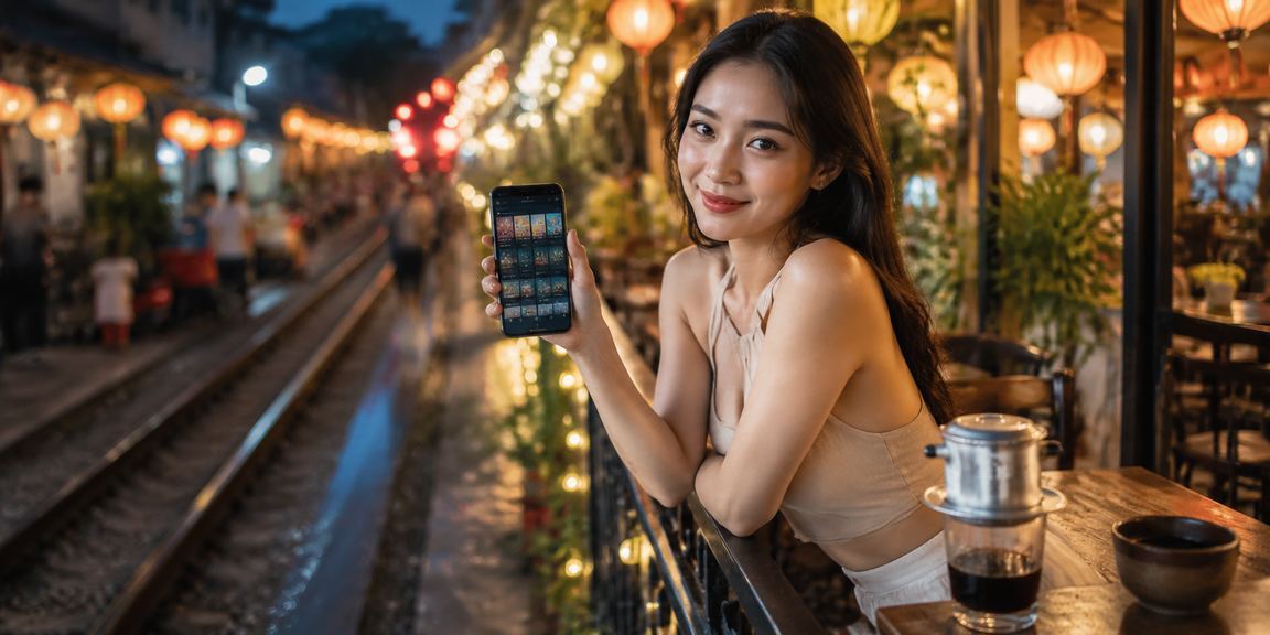 Người dùng Hà Nội nhận voucher nạp tiền trong quán cà phê buổi sáng qua điện thoại