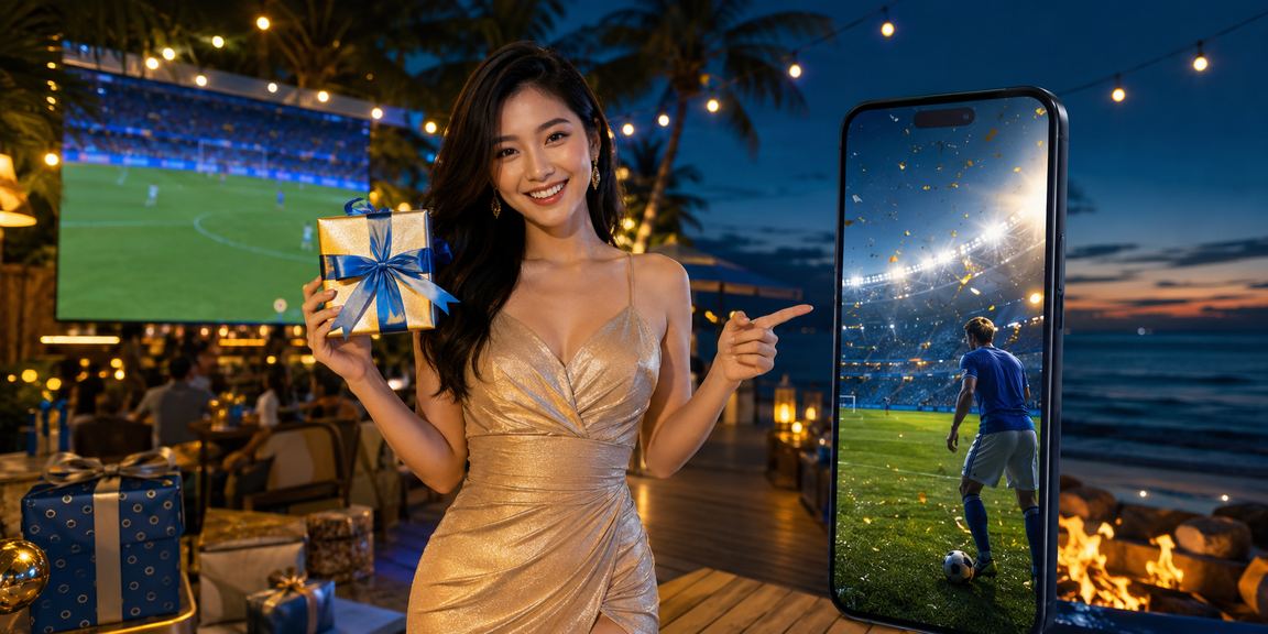 Người dùng tại bãi biển Phú Quốc theo dõi cá cược bóng đá qua điện thoại